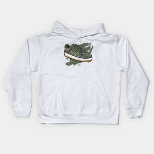 Force Olive Retro Sneaker Kids Hoodie